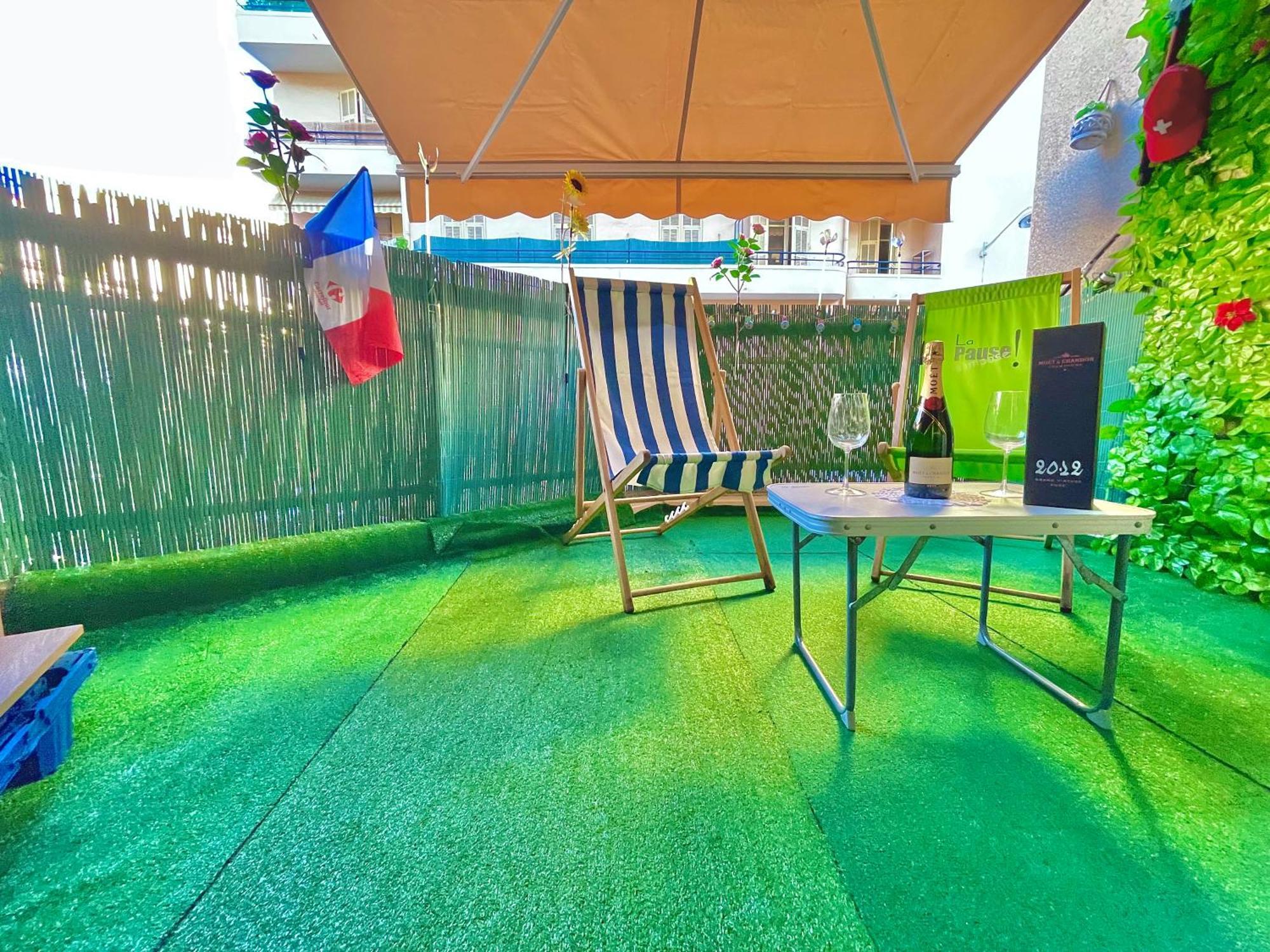Confortable Studio A Nice Centre Cote Plage Bel Terrasse Paddle Экстерьер фото